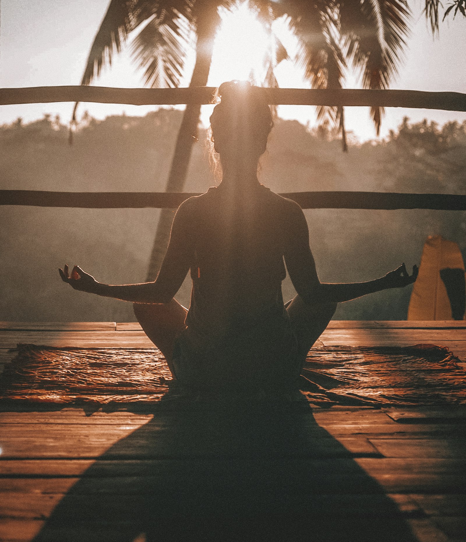 Yoga teacher in calm studio light